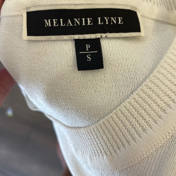 MELANIE Lyne Cream/Black/Pink Striped Long Sleeve Sweater Sz Small. - Picture 4 of 5